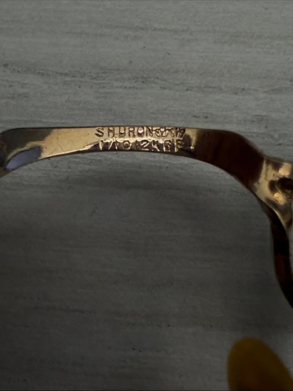 Vintage Shuron Gold-Tone Rimless Eyeglass Bridge